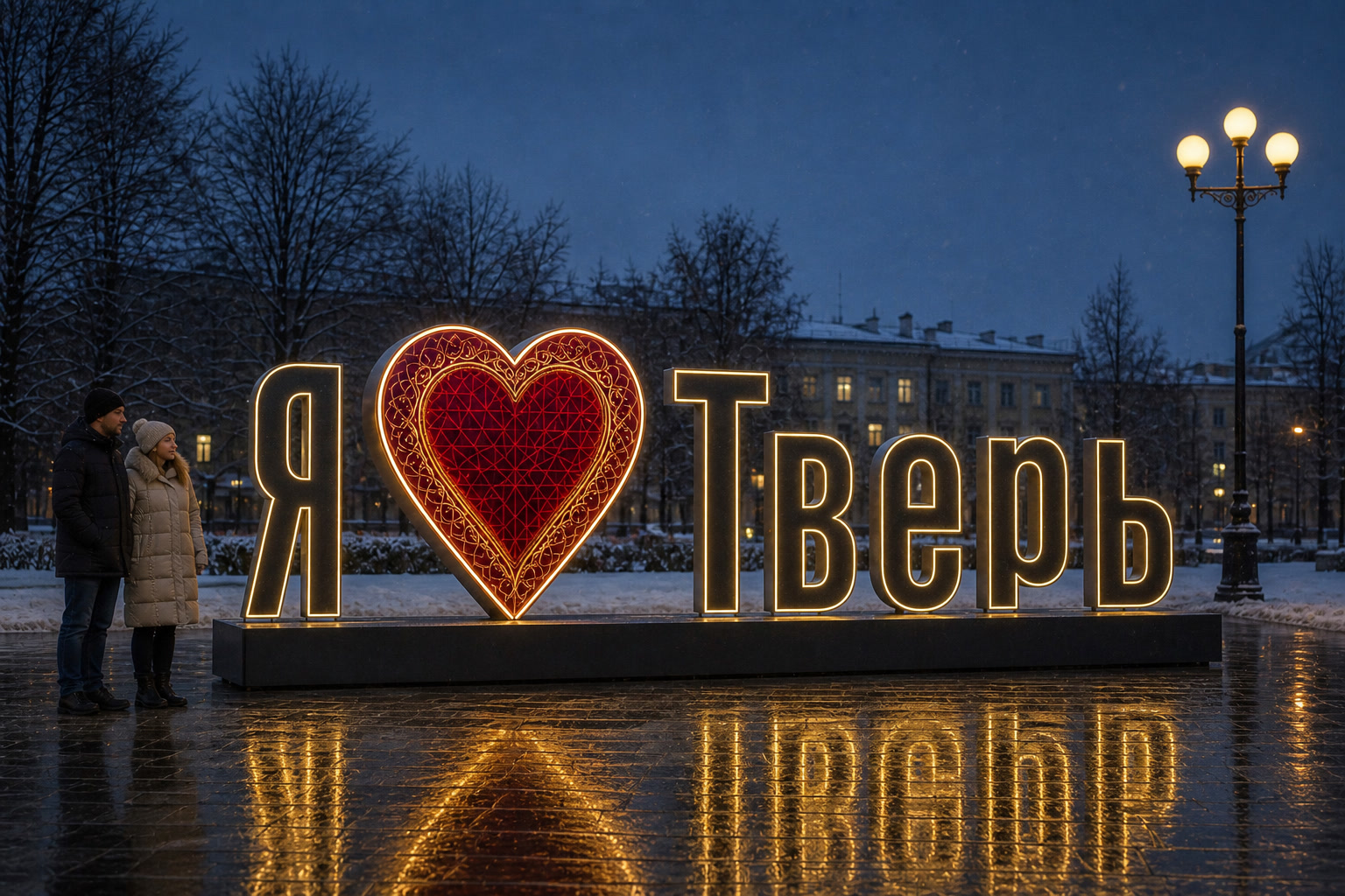 Концепция новогоднего оформления Твери: Сердце Тверь.