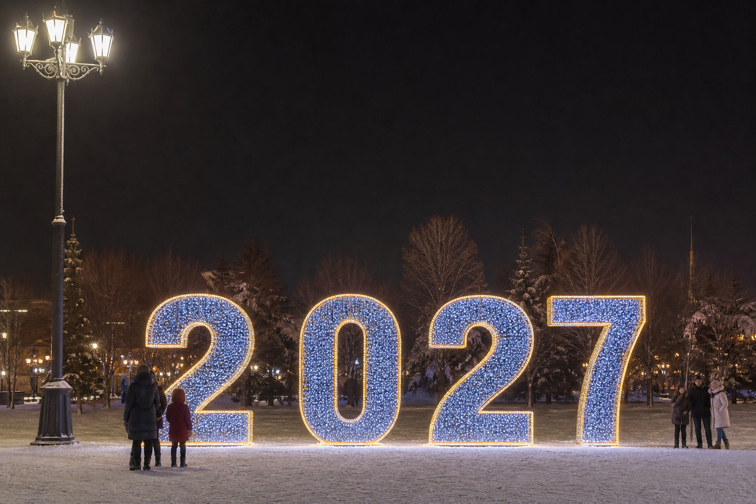 Концепция новогоднего оформления Тюмени: 2027 Тюмень.
