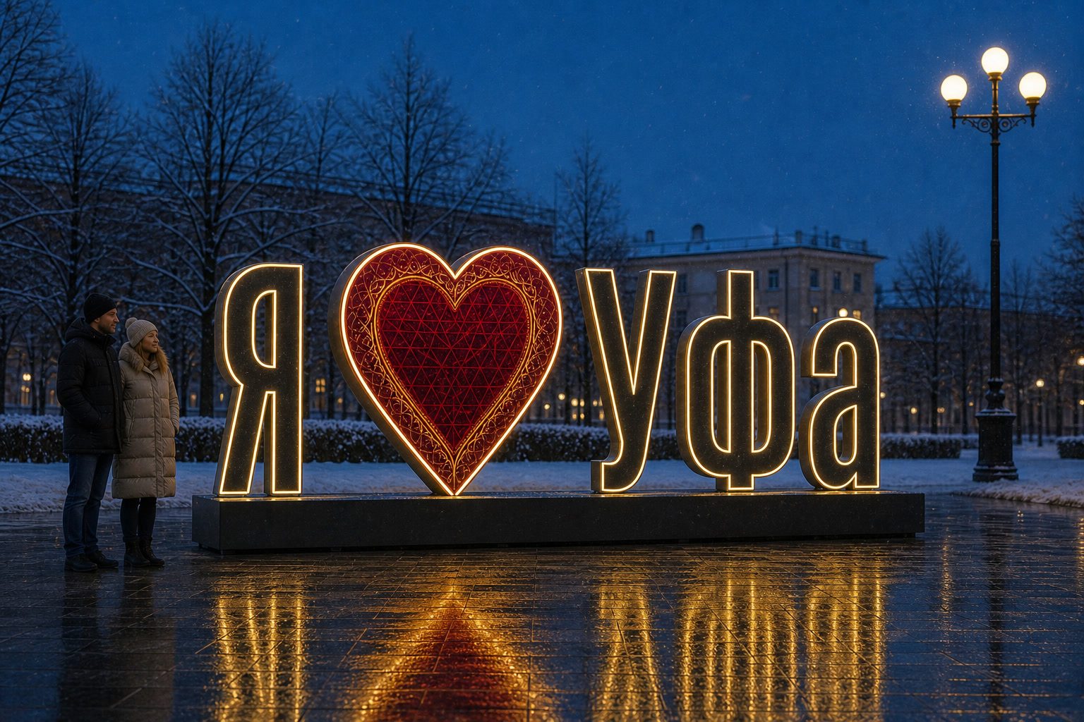 Концепция новогоднего оформления Уфы: Сердце Уфа.
