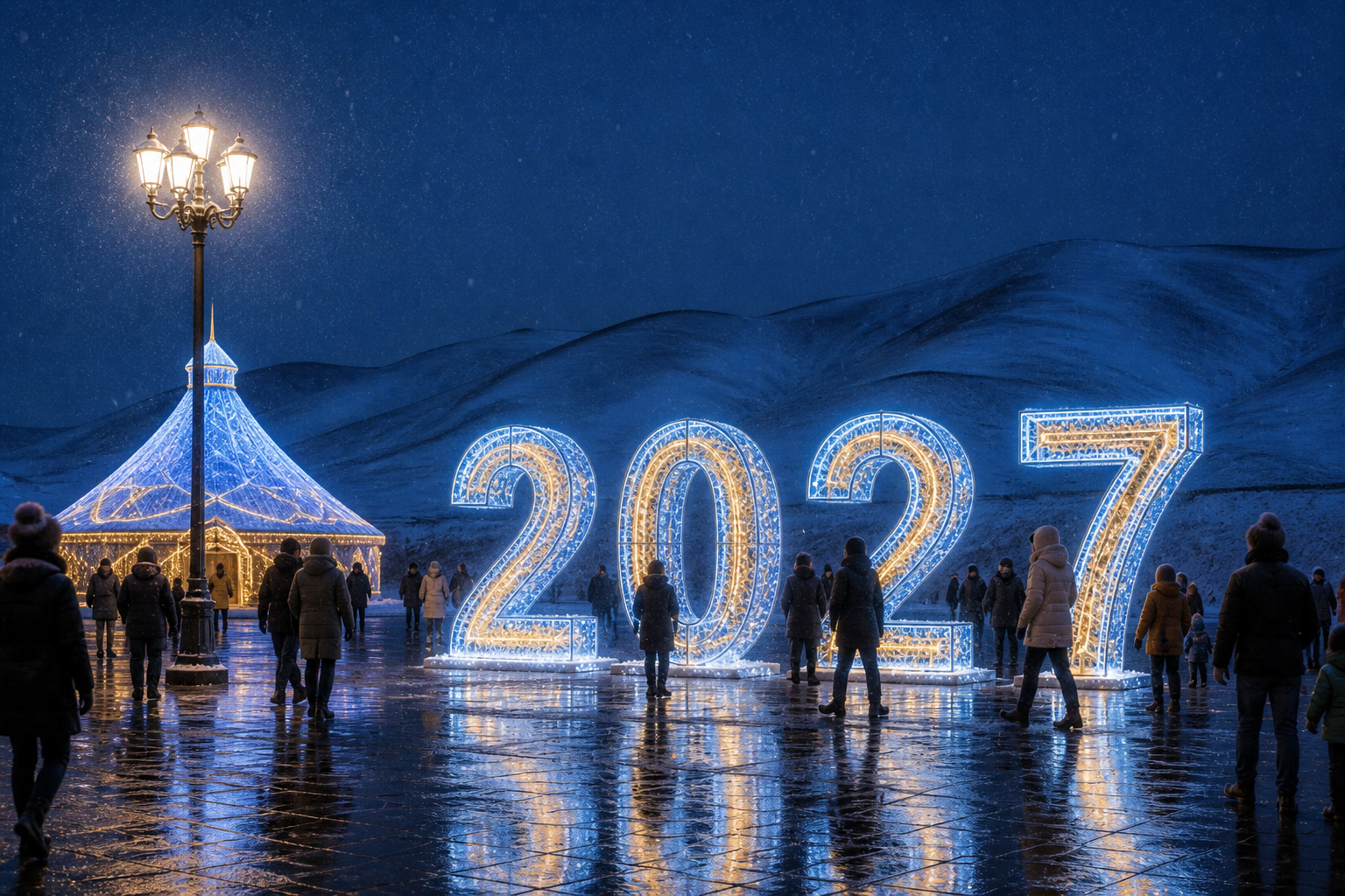 Концепция новогоднего оформления Улан-Удэ: 2027 Улан-Удэ.