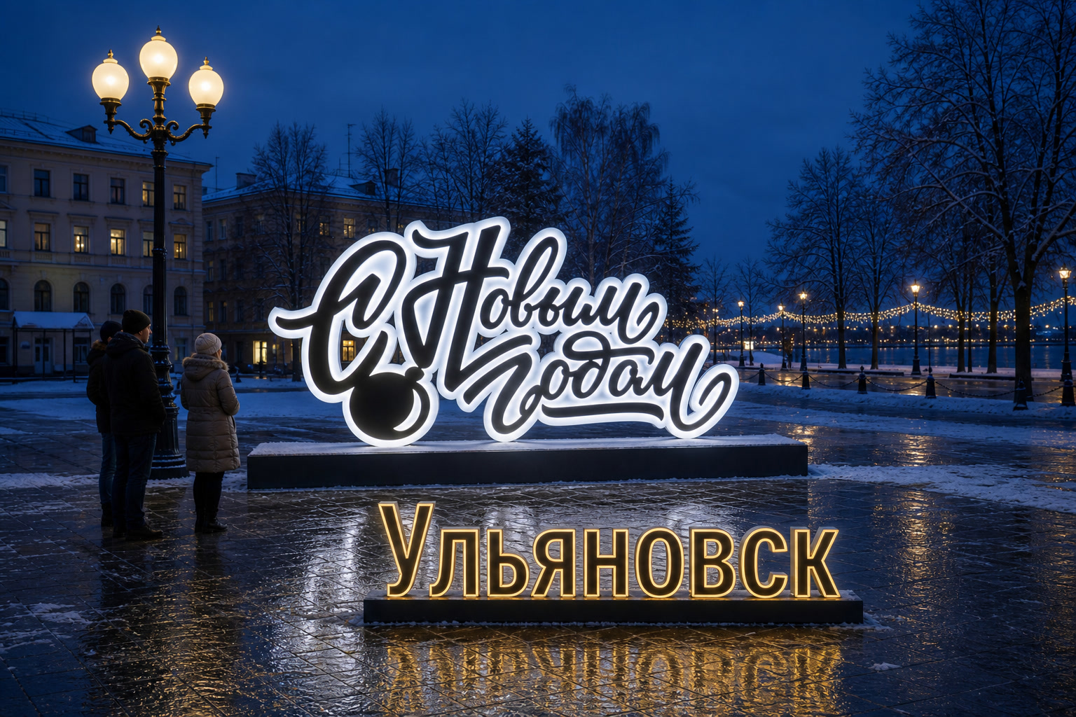 Концепция новогоднего оформления Ульяновска: Надпись Ульяновск.
