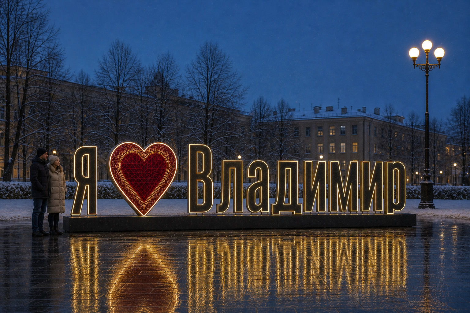 Концепция новогоднего оформления Владимира: Сердце Владимир.