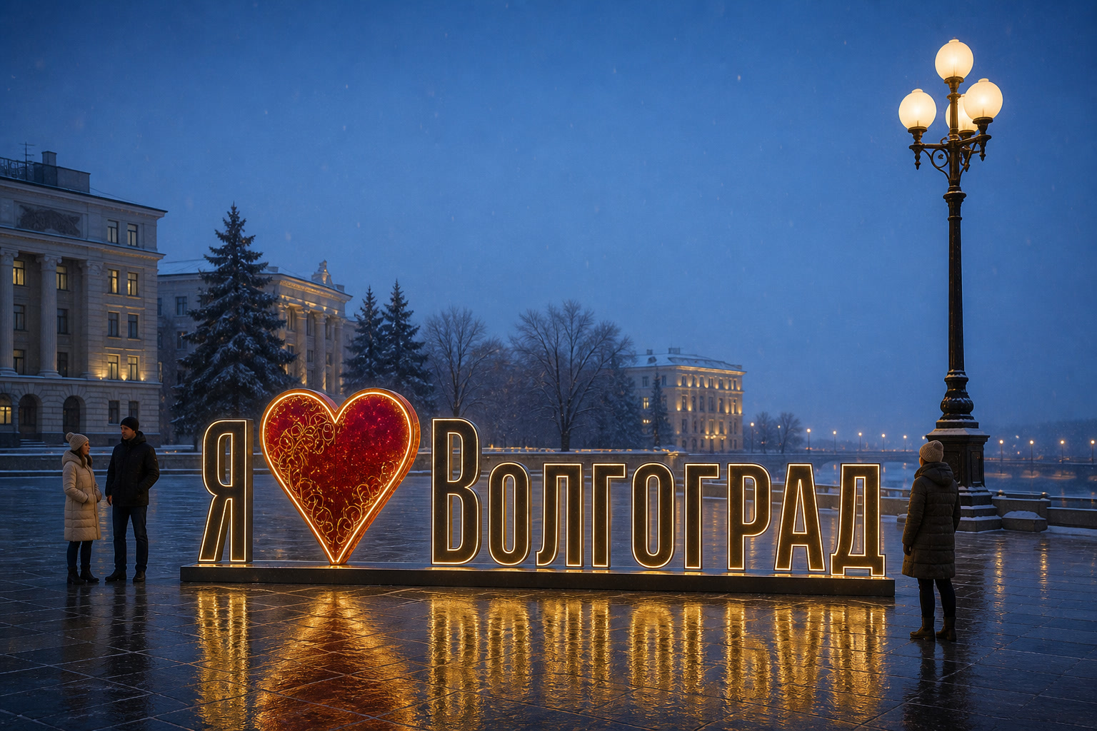 Концепция новогоднего оформления Волгограда: Сердце Волгоград.