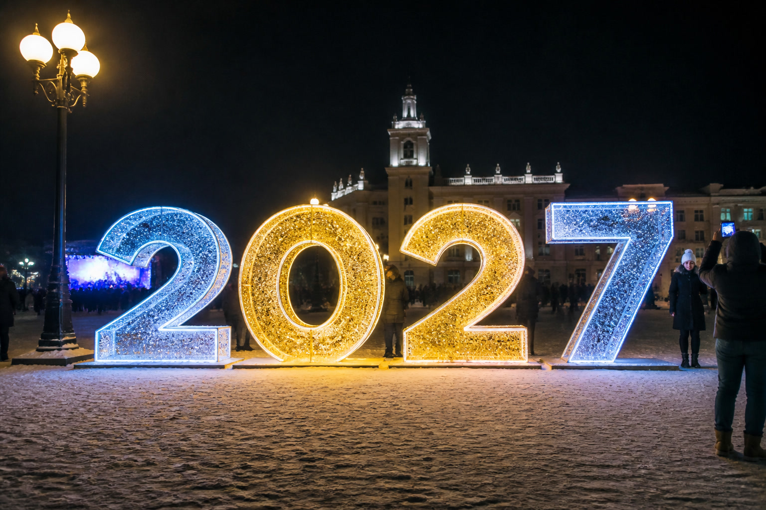 Концепция новогоднего оформления Воронежа: 2027 Воронеж.