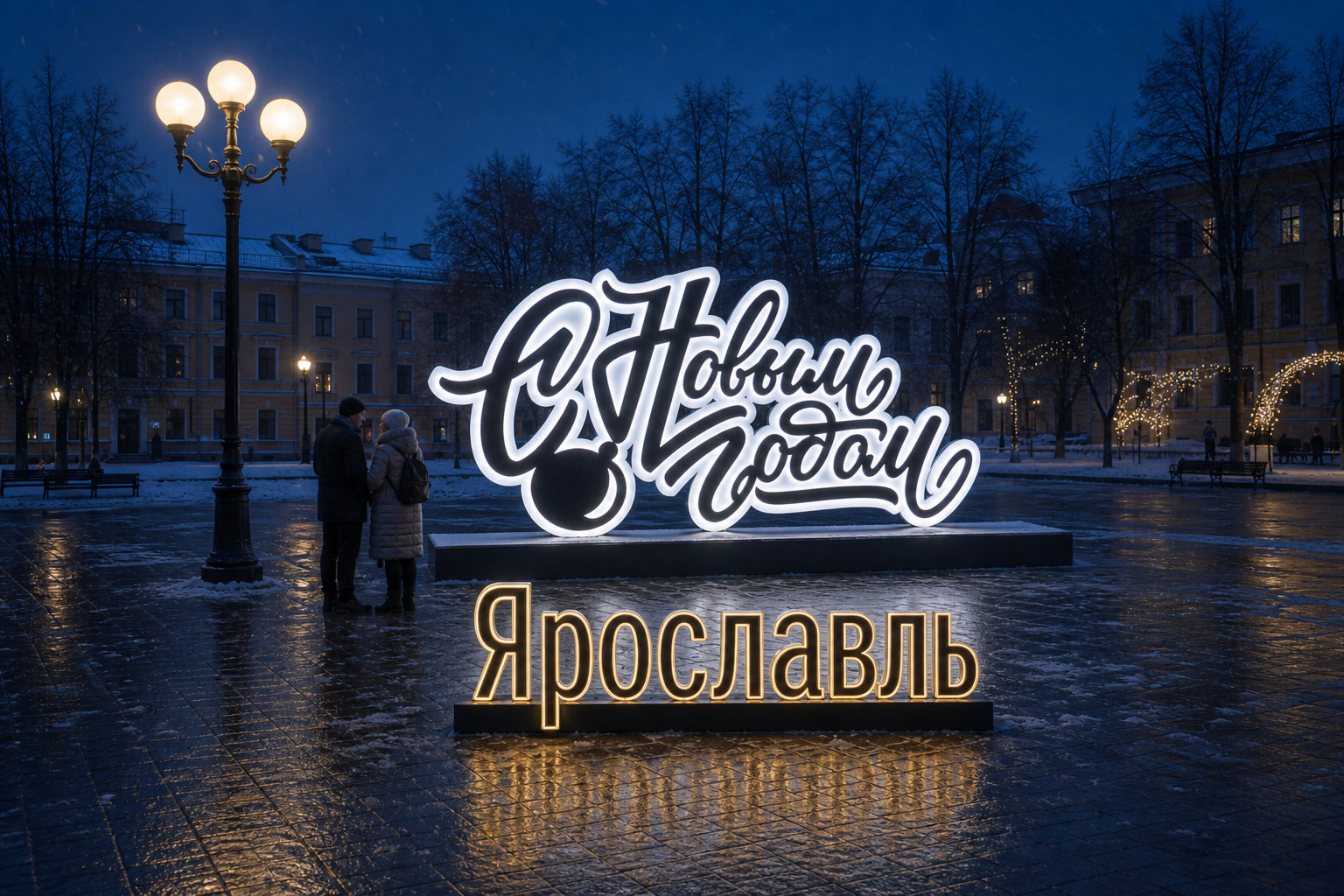 Концепция новогоднего оформления Ярославля: Надпись Ярославль.